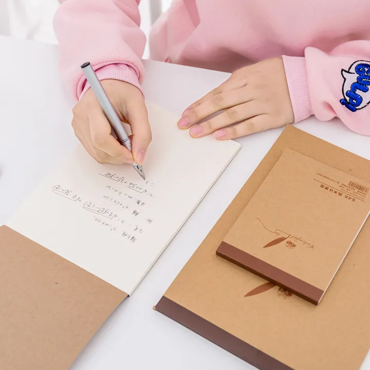 Mori%20Wood%20Office%20Kraft%20Paper%20Notepad%20Creative%20Stationery%20Blank%20Page%20Easy%20To%20Tear%20Scratch%20Paper%20Graffiti%20Draft%20Book%20-%20Image%204