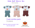 3 pcs Kids Sleeve T-shirt Set.