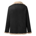 Vintage Thicken Coat Sheepskin Jacket Mens 2024 Fashion Simple Winter Coat Lapel Collar Long Sleeve Padded Leather Jacket. 