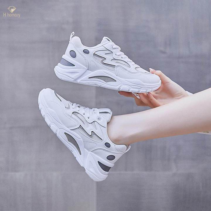 Women's Walking Shoes Durable PU Leather Upper Sport Sneakers