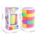 3D Rotating Cube Jigsaw Toy Cylindrical Cube Children Brain Teaser. 
