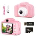 Children Camera support 1080P HD X2 Toddler Digital Video Camera 2.0-inch Kids Camera with Toys for Christmas Birthday Gifts.