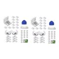 2 set LED Light Strip Connectors 4 Pin RGB LED Lights Connectors,Gapless Connectors,L Shape Connectors. 