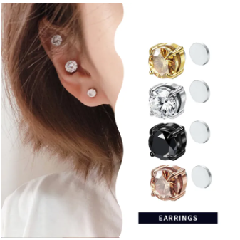 Korean Fashion Magnetic Magnet Ear Nail Cochlear Nail Non-piercing Ear Clip Earrings For Women Jewelry Gift 1Pcs