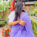 Lavender Colour Muslin Than Saree - A Stylish Blend for Any Season and Occasion. 