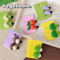 2PCS Simulation Food Hairpin Cute Eggplant Vegetable Side Hair Clips Headdress WANNA.