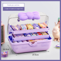 Storage Boxes for Children'S Hair Accessories Necklaces Headbands Hairpins and Bows Foldable Desktop Dustproof Storage Reusable B.