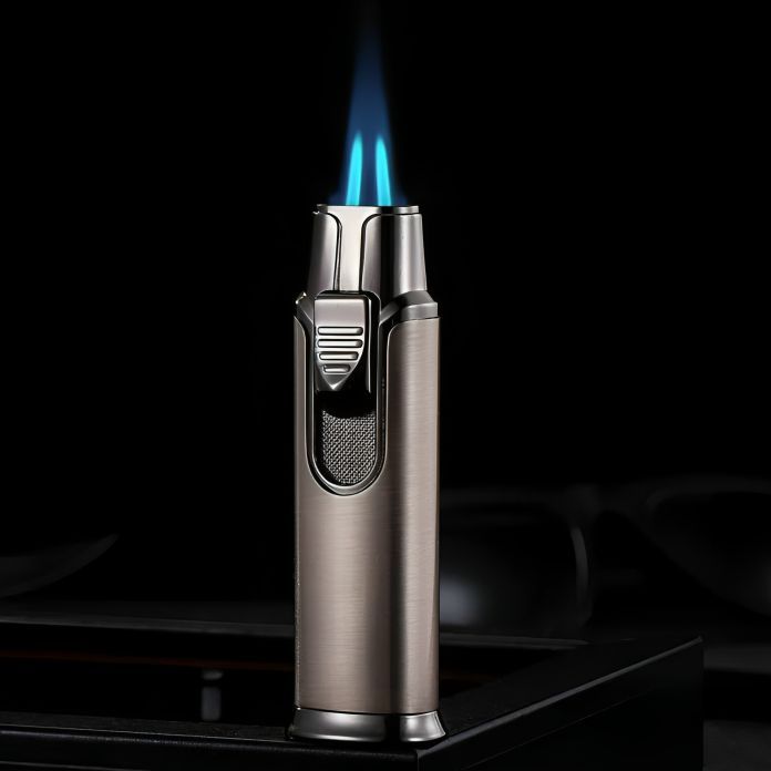 Metal Double Flame Windproof Lighter Large Flame Lighter Jet Flame Lighter Gadgets For Men