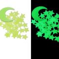 Stickonn Plastic Fluorescent Glow in The Dark Star Wall Sticker(30 Stars, 3.8 x 3.8 cm, Green).