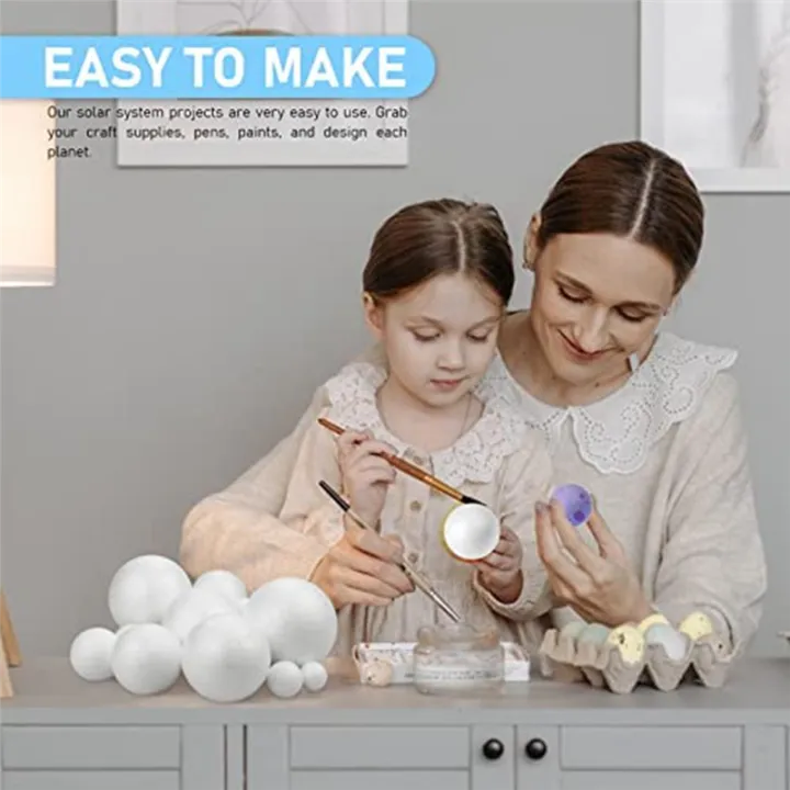 Solar%20System%20Project%20Kit,%20PlanetModel%20Crafts%2014%20Mixed%20Sized%20Polystyrene%20Spheres%20Balls%20for%20School%20Science%20Projects%20-%20Image%202
