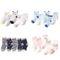 5Pcs/ Set Cute Baby Boys Girls Socks Soft Cotton Breathable Ankle Socks. 