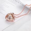 【Happy childhood memories】(New) unisex wings expanding 4 locket ball pendant necklace Memorial. 