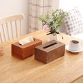 Creative Solid Wood Tissue Box Japanese Style Living Room Wooden Multifunctional Restaurant Tissue Storage Box Office Paper Extraction Box. 