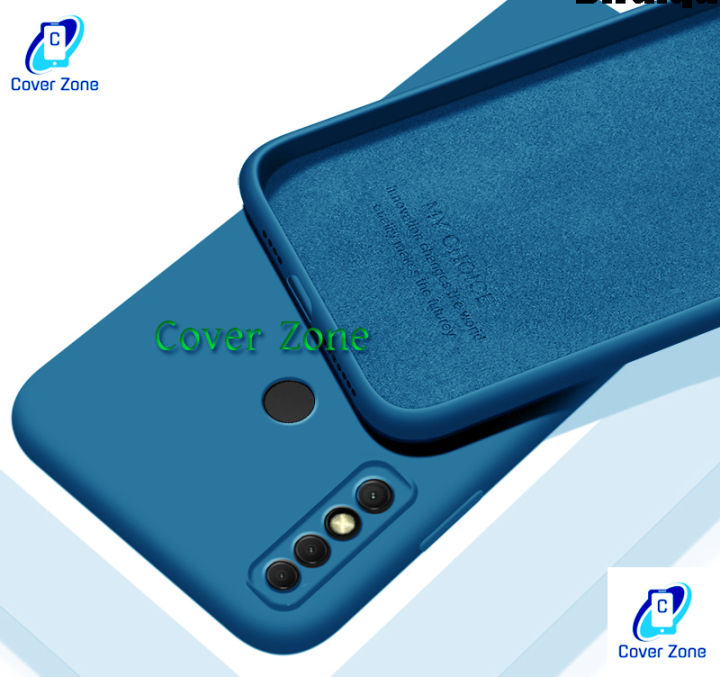 For Infinix Hot 8 Matte Finish Silicone with Inside Fiber Cloth Phone Back cover