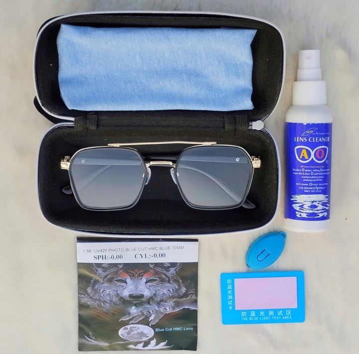 Double%20bridge%202%20IN%201%20stylish%20UV%20420%20ANTI%20PHOTOSUN%20BLUE%20CUT%20Lens%20Glass%20POWER%20All%20in%20one%20Photochromic%20Anti%20Blue%20Light%20Computer%20Glasses%20Men%20Women%20Blue%20Light%20Blocking%20Eyewear%20Radiation%20Protection%20Gaming%20Eyeglass%20Frame%20-%20Image%202