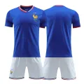 2024 Cup France jersey home and away short eeed football jersey for children and adults, size 10 bappe set print. 