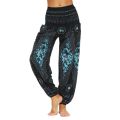 【NEW】 Women's Loose Yoga Pants Boho Print High Waist Casual Trousers Sweatpants Women Summer Beach Plus Size Baggy Aladdin Pants.