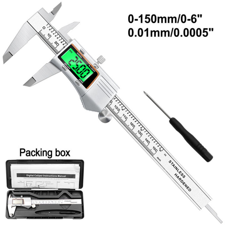 GC%20Digital%20Caliper,%200-6"%20Vernier%20Caliper%20With%20LCD%20Screen,%20High%20Accuracy%20Stainless%20Steel%20Metal%20Shell%20Electronic%20Micrometer%20Caliper%20Measuring%20Tools%20(0-150mm)%20-%20Image%202
