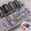 【Support-Cod】 10 Roll Flower Nail Foils Transfer Stickers Nail Decals Manicure Decoration DIY QUANYIN. 