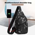 Fashion Men Casual Multifunction Shoulder Bag Travel Crossbody Bag On Shoulder Sling Pouch Pack Messenger Chest Bags For Male.