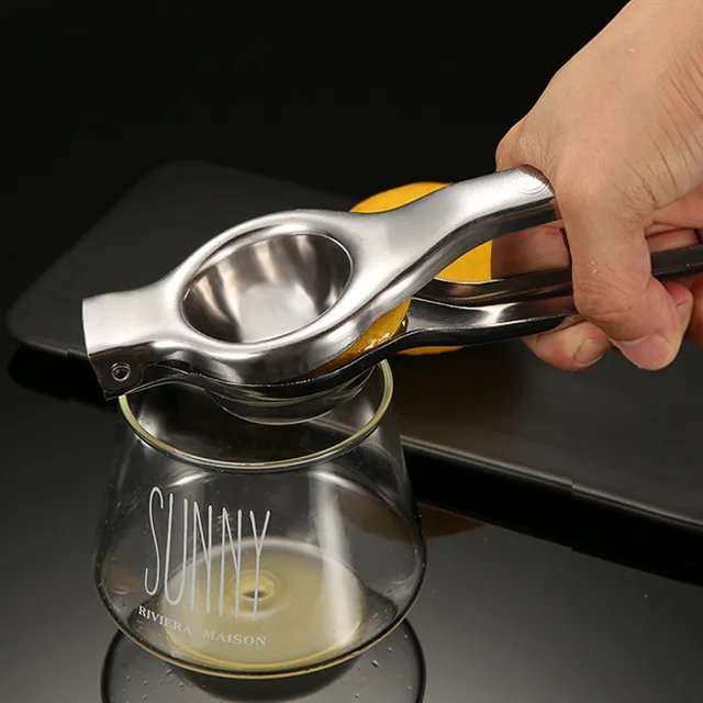 Stainless Steel Manual Hand Press Lemon Juicer Fruit Orange Citrus Juice Tool/Lebu Chipa Machine - Kitchen Accessories