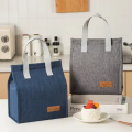 1 Pcs Thermal Insulated Lunch Bag Large Capacity Food Storage Handbag Carrier Tote with Velcro Closure for Kids & Adults School Office Picnic Portable Waterproof Thermal Bento Box Carrier Tote with Velcro Closure.