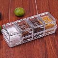 SPECIAL HOUSEHOLD ACCESSORIES CRYSTAL MASALA BOX SET OF 4 PCS WITH STAY.. 