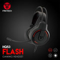 FANTECH HQ53 FLASH LIGHTWEIGHT RED ACCENT LIGHTING GAMING HEADSET. 