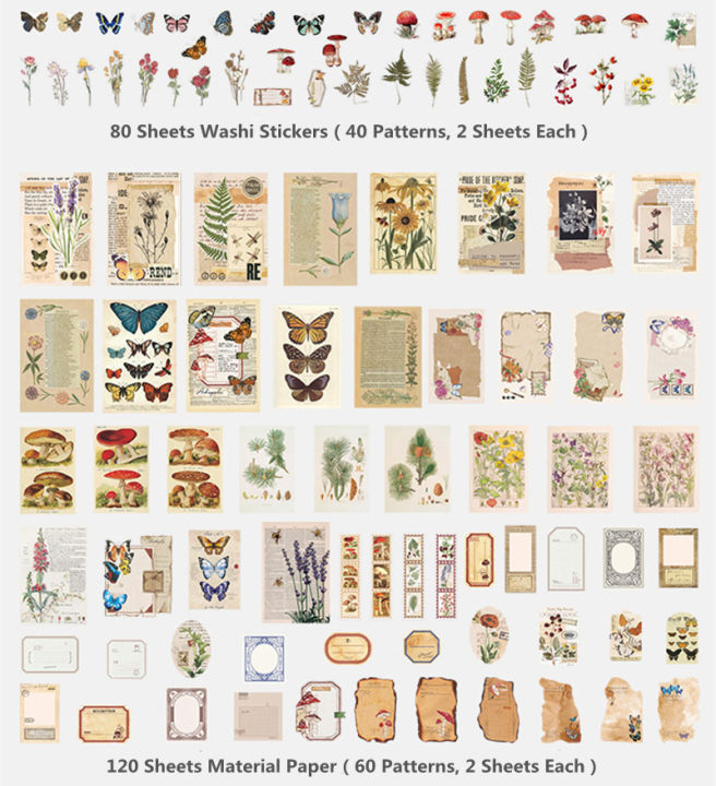 RHS%20Online%20200PCS%20Retro%20Basic%20Material%20Paper%20Set%20Vintage%20Stickers%20Memo%20Album%20Journal%20Planner%20Diary%20Scrapbooking%20Sticker%20-%20Image%202