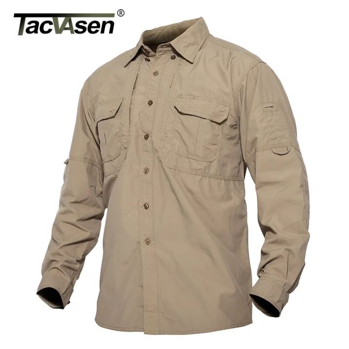 TACVASEN%20Men's%20Tactical%20Shirts%20Summer%20Lightweight%20Quick%20Drying%20Shirts%20Hiking%20Nylon%20Shirts%20Long%20Sleeve%20Outdoor%20Work%20Cargo%20Shirts%20-%20Image%204