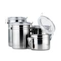 【happy one】LanLan Stainless Steel Sealed Canister Jar Coffee Food Storage. 