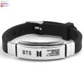 Exclusive BTS Bracelet Unisex Silicone Wristband with Anti-Dirty And Anti-Scratch Coating for Men And Women. 