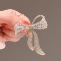 Bow Tie Rhinestone Brooch Female Simple Personality Pin Anti-light Corsage Fullhouse.