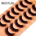 New 7 Pairs Eyelashes Makeup Soft Fluffy 3D Mink False Eyelashes Thick Handmade Volume Mink Lashes Faux Natural Lashes Tool.