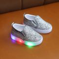 Kids Led Sneakers Lighted Baby Toddler Sneakers Sequin Girl Light Shoes 2020 Autumn Luminous Shoes For Boys 1 2 3 4 5 6 Year Old. 
