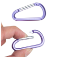 80Pcs D-Ring Locking Carabiner Keychain Spring Clip Lock Carabiner Hook Outdoor Camping Equipmengt. 