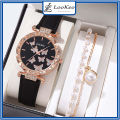 LooKeo Mall 2pcs High Quality Women's Quartz Watch and Bracelet Fashionable Casual Watches (No Box). 