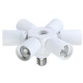 E27/E40 To 7 E27 LED Light Bulbs Socket Adapter Splitter Standard Lamp Socket Holder Base Converter for Home Commercial Lighting.