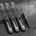 Deli Utility Knife Portable Pocket Box Cutter Retractable Paper нож 18MM 9MM Metal Blade for Office School Stationery Supplies minghao. 