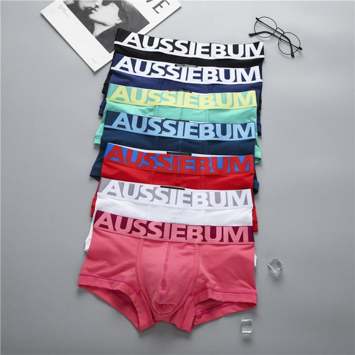 aussiebum Men's cotton underwear letter jockstrap swimwear men Low-waisted, sexy, breathable and sweat-absorbing youth boxers