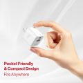 TETON 20W 2-Port GaN Charger, USB C Wall Charger for Samsung Galaxy S24/S23, iPhone 17/16/15/14/13. 