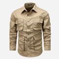 Military Shirts Men With Multi Pockets Men Fashion Clothing Outdoor Tactical Shirts Long Sleeve Shirts. 
