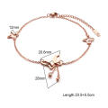 Trendy Rose Golden Butterfly Stone Payel Nupur Anklet for Women New Fashion - Anklet for Girls Simple Stylish. 