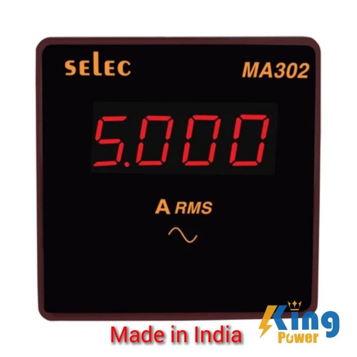 Selec MA302 Digital Ammeter Meter, Size:- (96X96) India