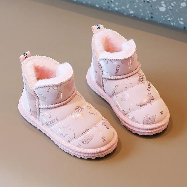 Babys%20Girls%20Warm%20Winter%20Snow%20Boots%20Children's%20Plush%20Ankle%20Boots%20Kids%20Thickened%20Cotton%20Shoes%20Girls%20Waterproof%20Non-slip%20Boots%20-%20Image%202