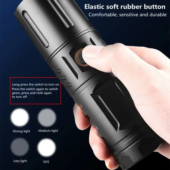 Brightenlux%20USB%20Rechargeable%20Emergency%20LED%20Torch%20Light,%20Lithium%20Battery%20Ipx6%20Waterproof%20T40%20Strong%20LED%20Flashlight%20-%20Image%204