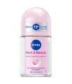 NIVEA Pearl & Beauty Roll-On Deodorant 50ml - Anti-Perspirant with Pearl Extract & Avocado Oil.