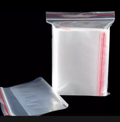 3 x 4 Inch zip Lock Tip Button Plastic Packet (100 pcs pack)