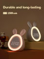 Kids Cute Rabbit Alarm Clock With Night Light Stepless Dimming Led Digital Alarm Clock For Boys Girls. 