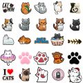 8/17/20/25/28pcs Cute Cats Shoe Charms for Croc Black Pink Paws Shoe Clips Decorations Funny Cowboy Cat Croc Jeans Xmas Gift. 